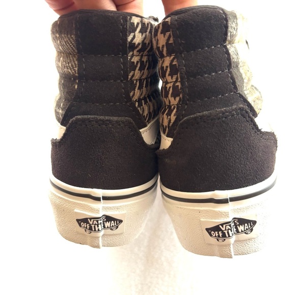 Vans Filmore Brown Plaid/Houndstooth Suede High-Top Skater Sneakers (W6.0) - Picture 9 of 11